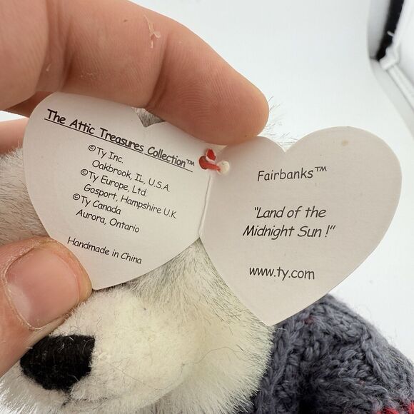 Ty Beanie Baby 'Fairbanks' 1993 Attic Treasures Collection Bear 8" Retired -TAG - Picture 5 of 6
